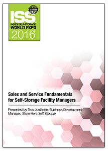 Sales and Service Fundamentals for Self-Storage Facility Managers