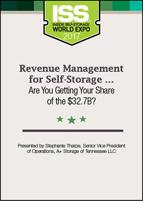 Revenue Management for Self-Storage … Are You Getting Your Share of the $32.7B?