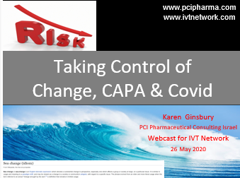 Taking Control of Change, CAPA and COVID - Webinar Replay with Slides