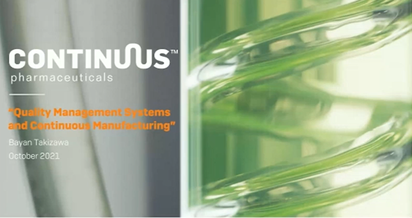 Video: Quality Management Systems and Continuous Manufacturing